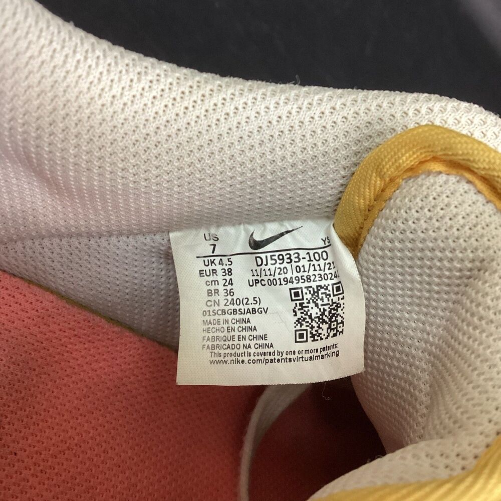 Nike Air Force 1 '07 Sail Multi Women Sz 7 White + Retro Colors Shoes DJ5933-100 - Picture 9 of 9
